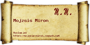 Mojzsis Miron névjegykártya
